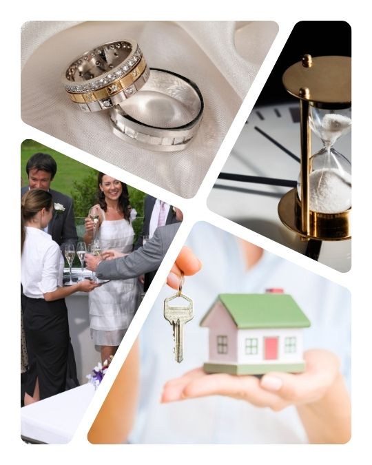 The four facets of wedding budgeting - Fixed
                      Costs, Variable Costs, Time Cost and Opportunity
                      Cost. Jennifer Cram Marriage Celebrant