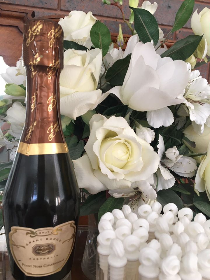 Champagne and bubble
wands