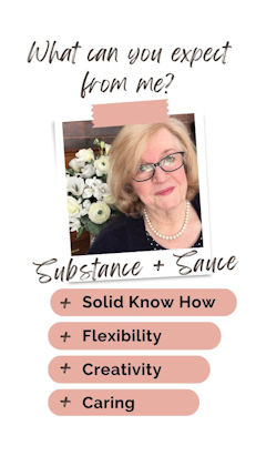 What can you expect from Jennifer Cram, Inclusive
                  Brisbane Marriage Celebrant? Sauce & Substance,
                  Solid Know How, Flexibility, Creativity, Caring